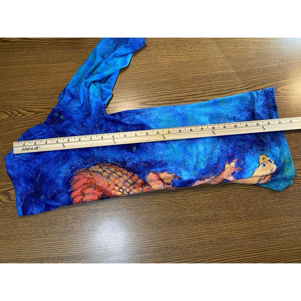 Leoma Lovegrove Women's Alligator Shirt Size Small Artsy Vacation Tropical Boho - Picture 6 of 11